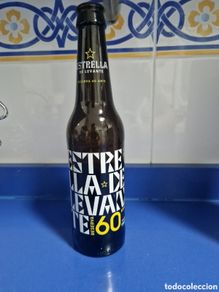 Colecionismo de cervejas: Botella cerveza Estrella de Levante serigrafia Reserva 60 aniversario vacia